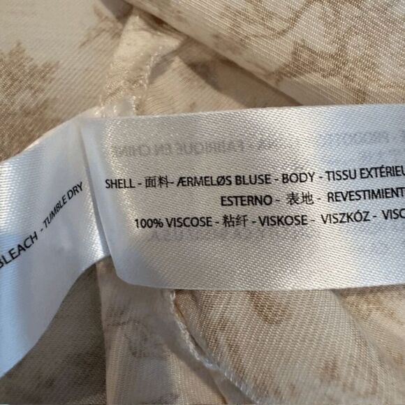 Ariat Clarion Blouse Lightweight Viscose Toile Western Print Ruffles Size XS - Picture 9 of 16